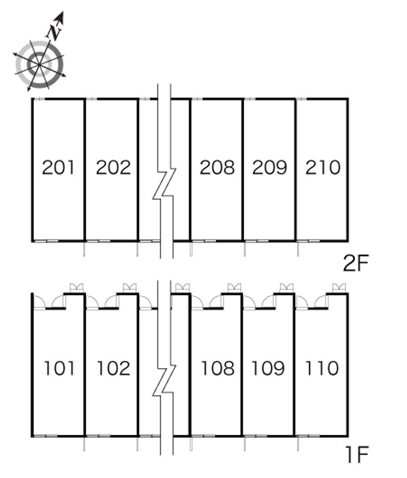 レオパレスソル　パティオ 間取り配置図
