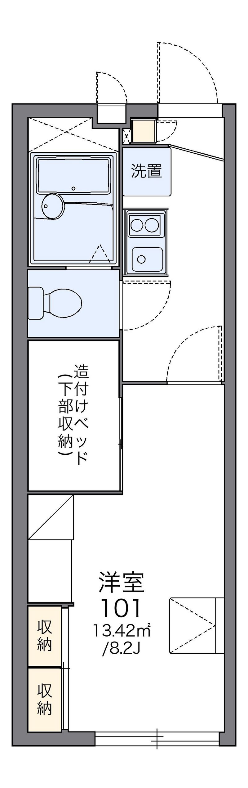 レオパレス大谷地 間取図