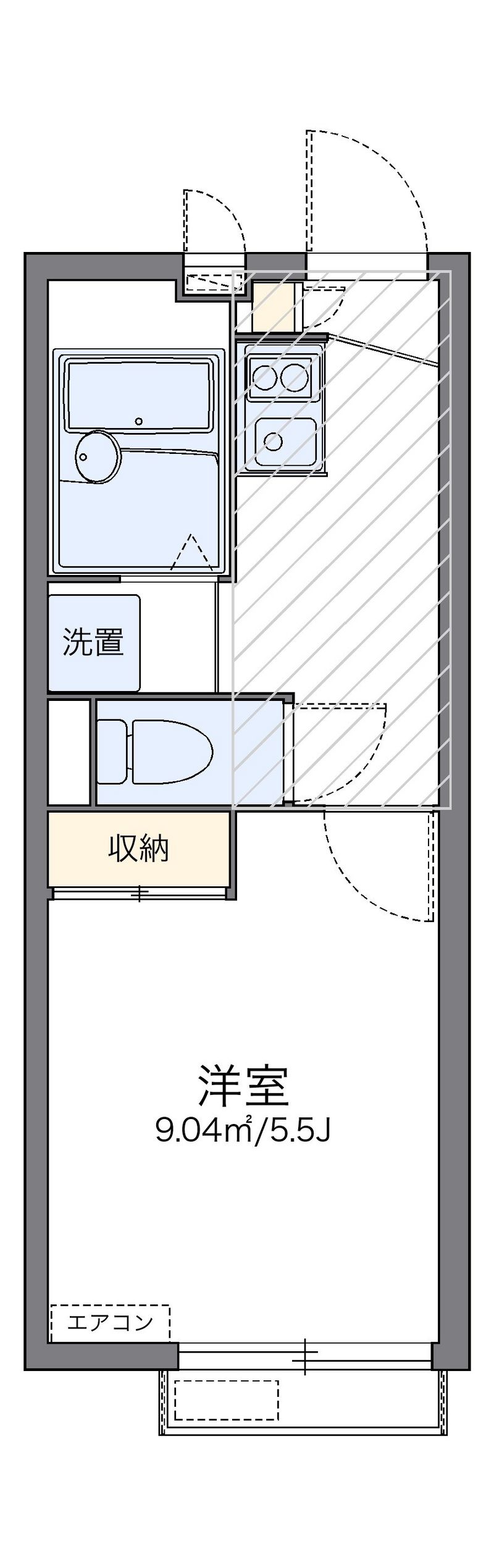 レオパレスアバンティ 間取図