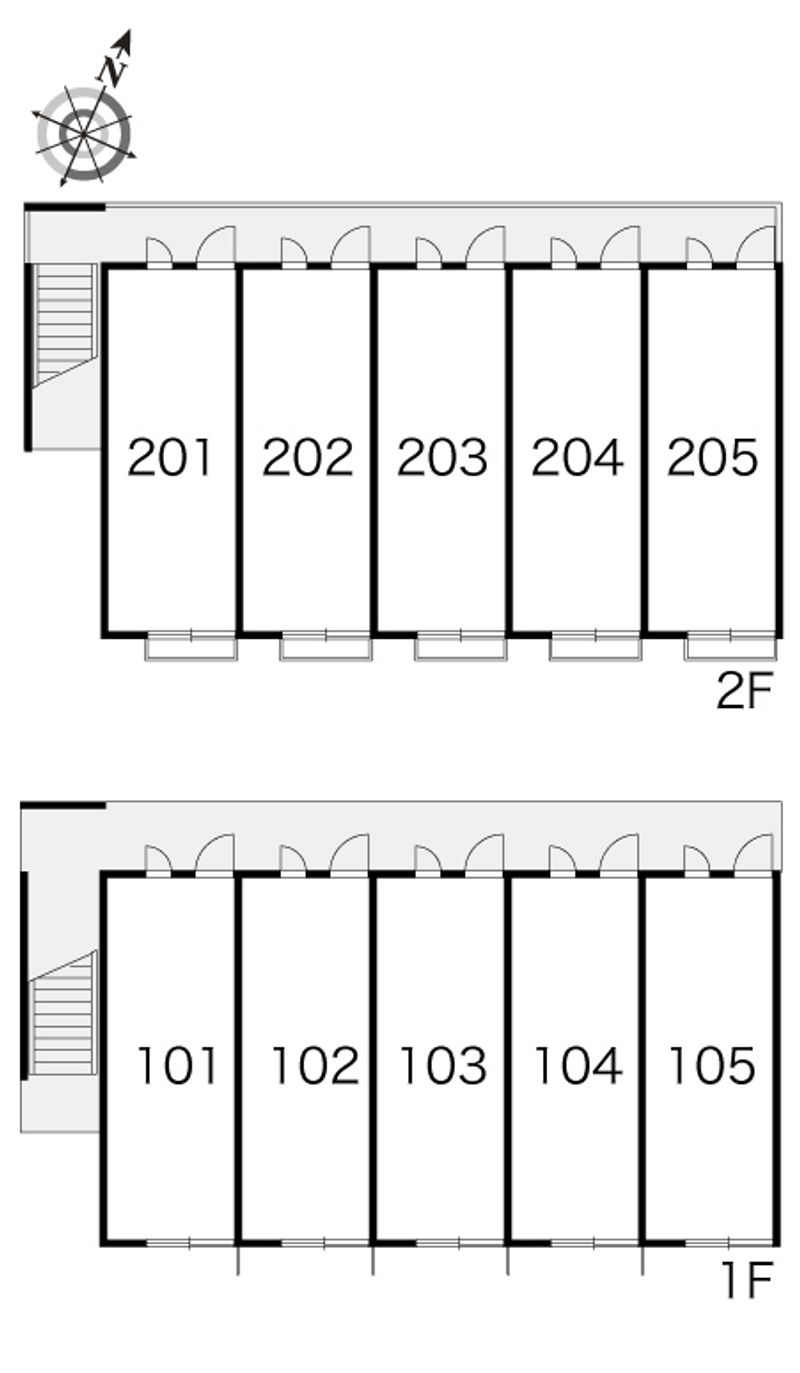 レオパレスコスモテン 間取配置図