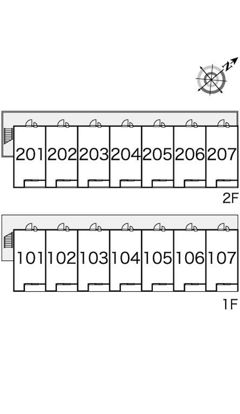 レオパレスアウローラ鳴門 間取り配置図