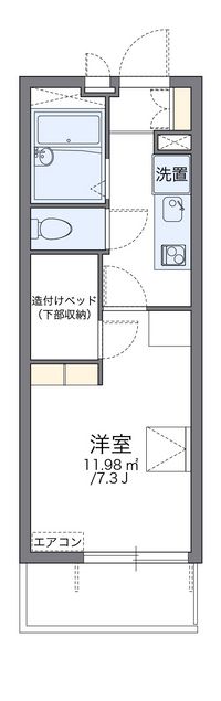 レオパレス津新町 間取り図