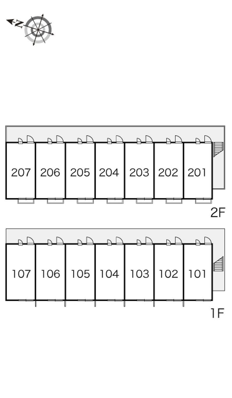レオパレスペガサスⅡ 間取り配置図