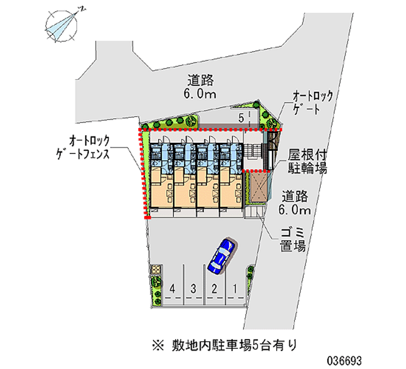 レオパレスネスト中百舌鳥Ⅱ 月極駐車場