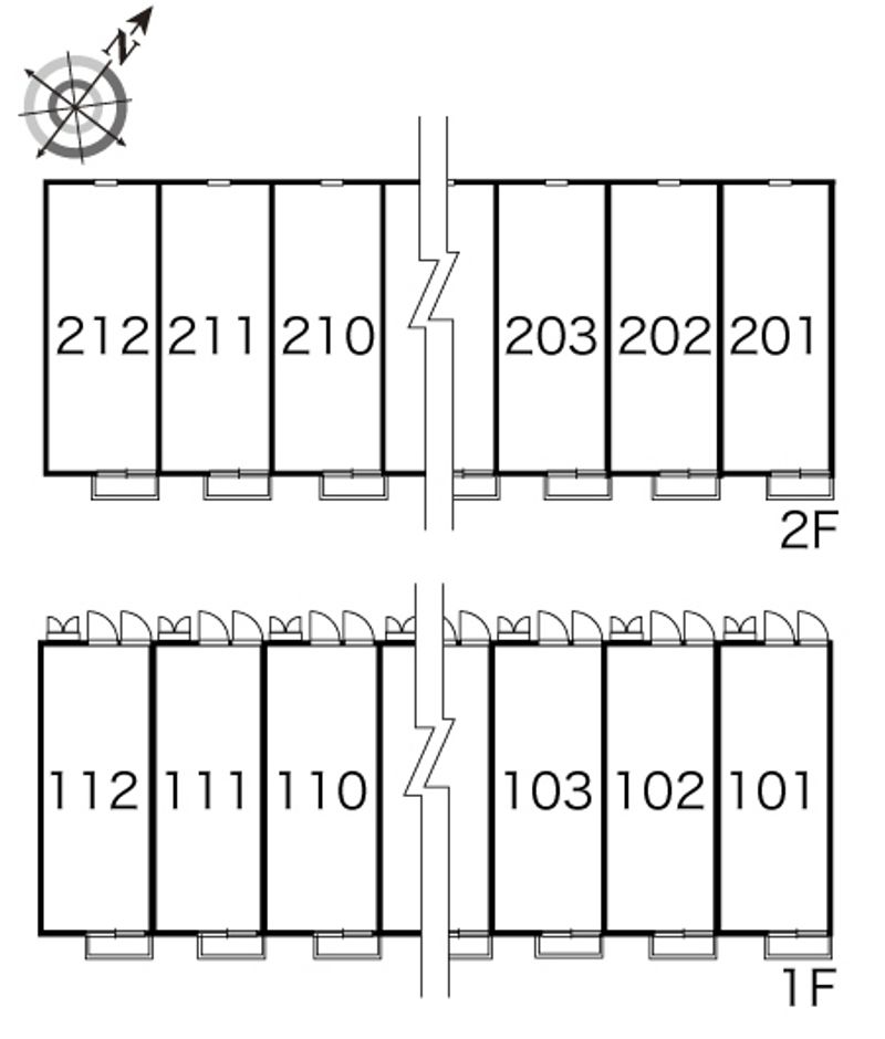 レオパレスまほろば 間取配置図