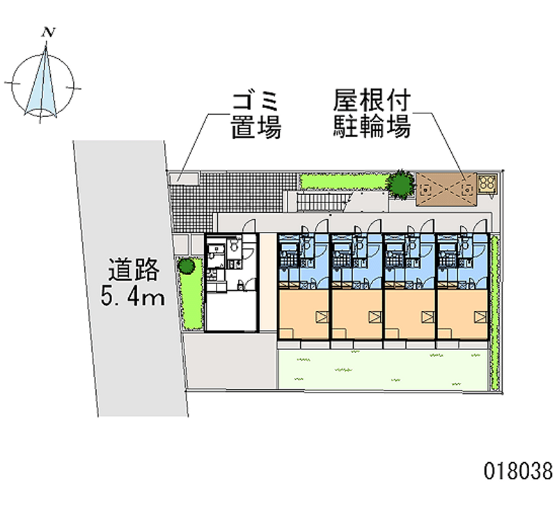 レオパレスけやき 区画図