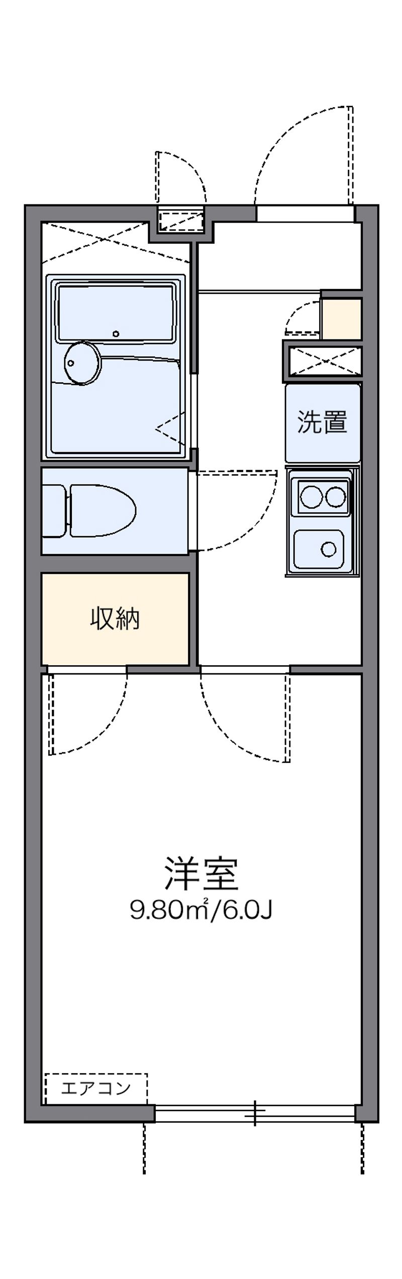 レオパレスハニー　マイヤ 間取図