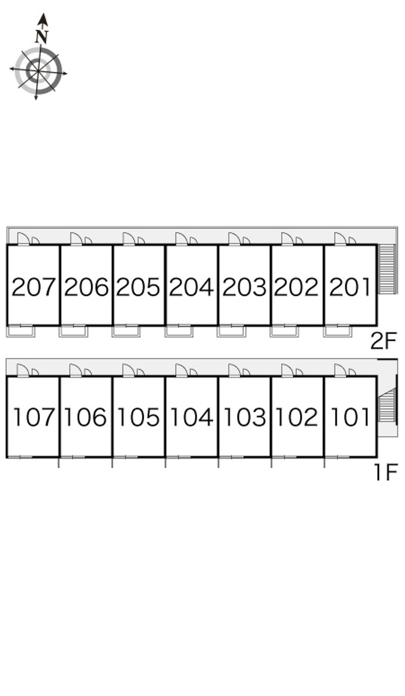 レオパレスガーネット 間取配置図