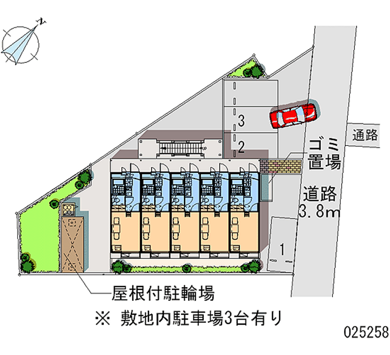 レオパレススコッツ　カークⅡ 月極駐車場