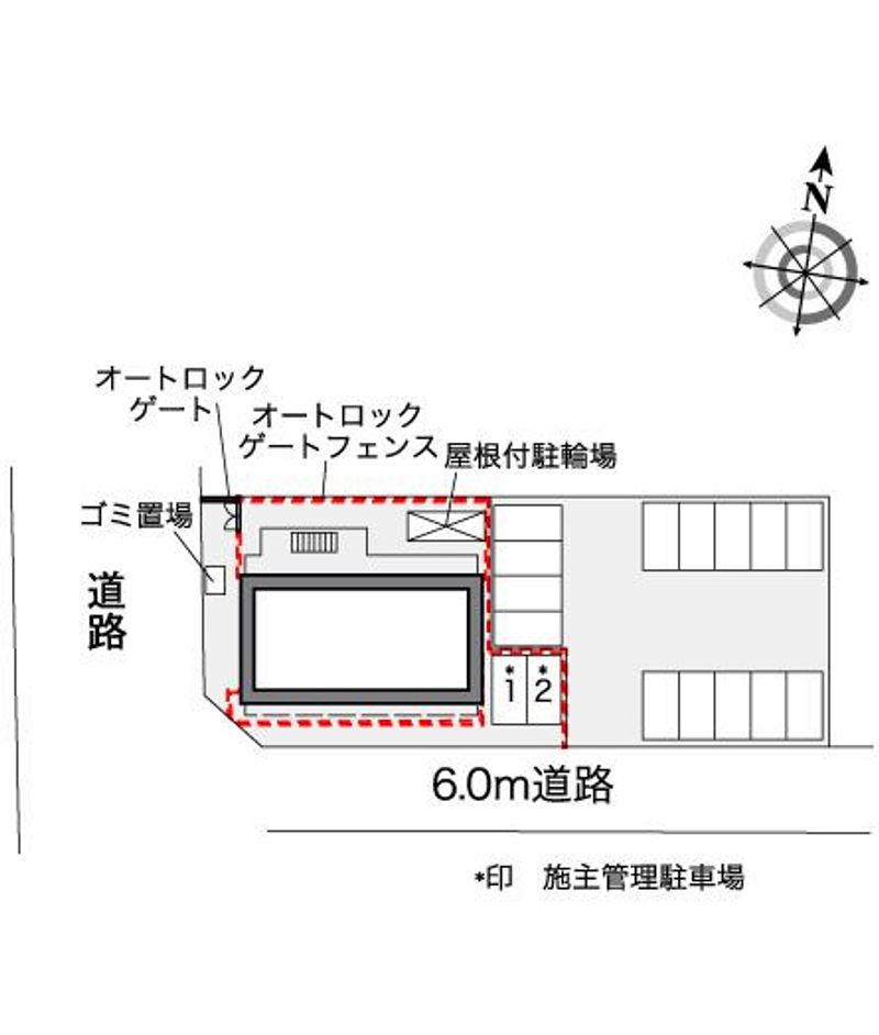 レオパレスパークサイド足立入谷 配置図