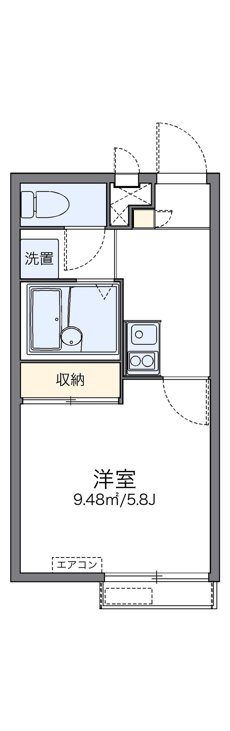 レオパレス大地 間取図