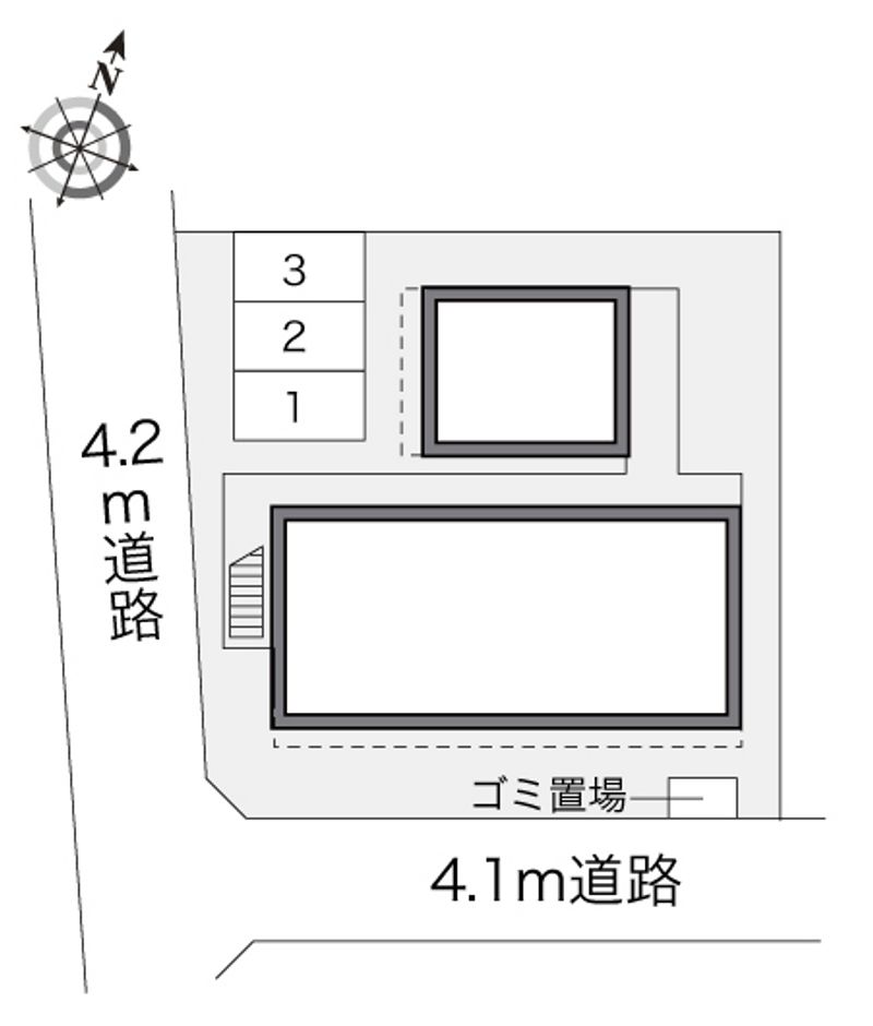 レオパレスジュネス神田 配置図