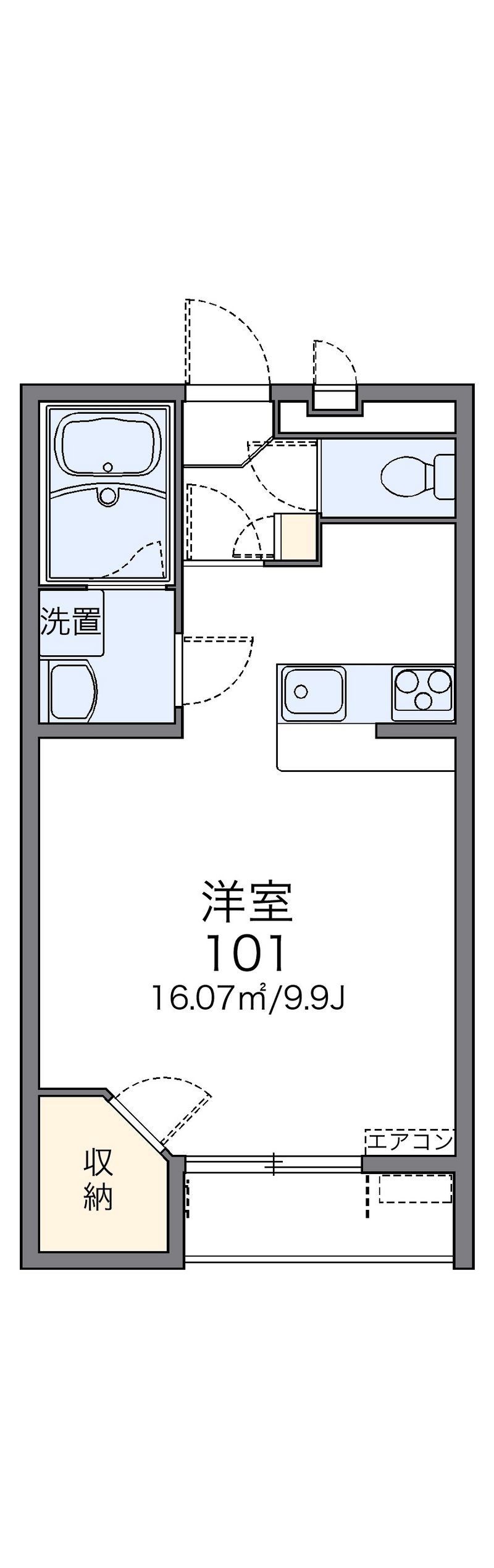 レオパレスシャルマン上道Ⅲ 間取図