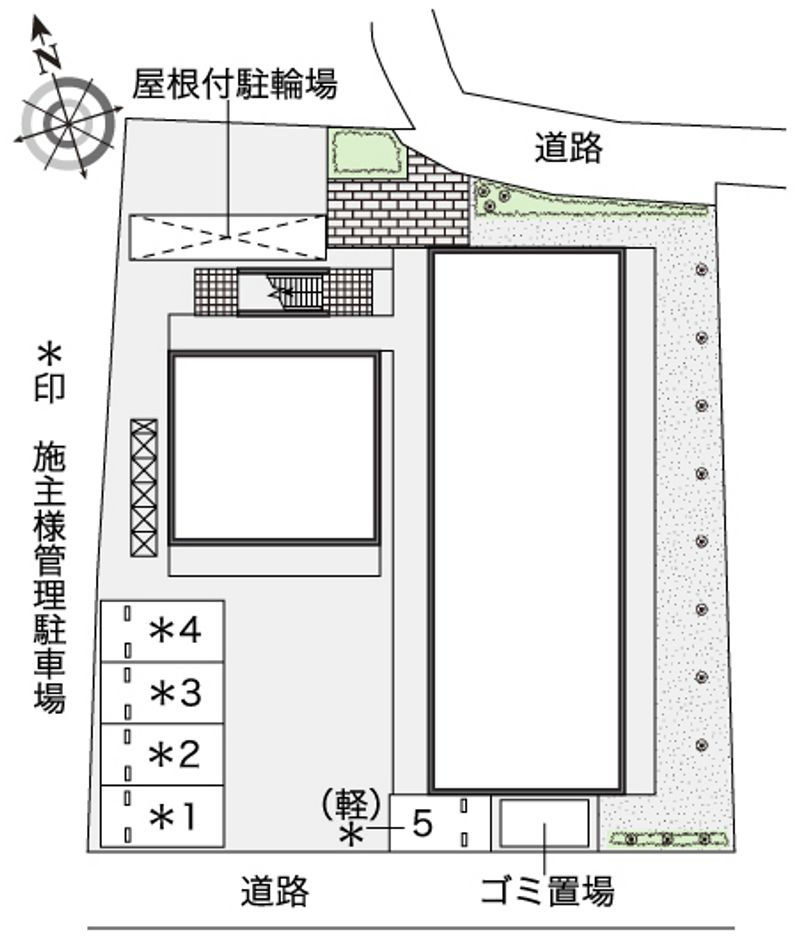 レオパレスＫ　Ｍ 配置図