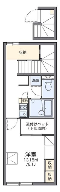 レオパレス蛎瀬Ⅱ 間取り図