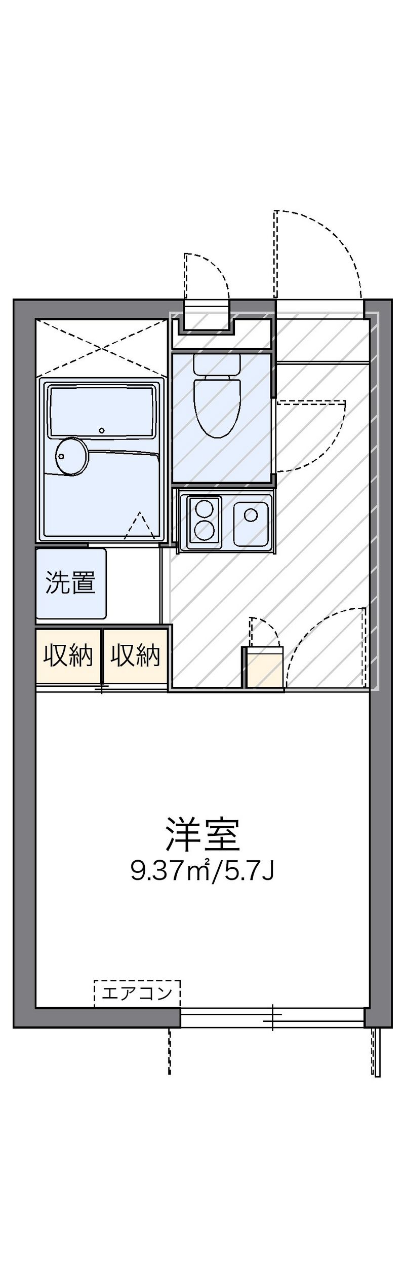 レオパレスフリーダム南金目Ⅷ 間取図