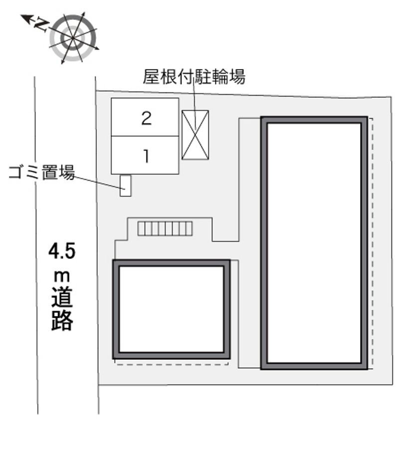 レオパレス鳩ヶ谷本町Ⅱ 配置図