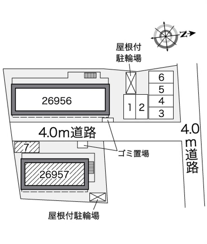 レオパレスサンモール　Ⅱ 配置図