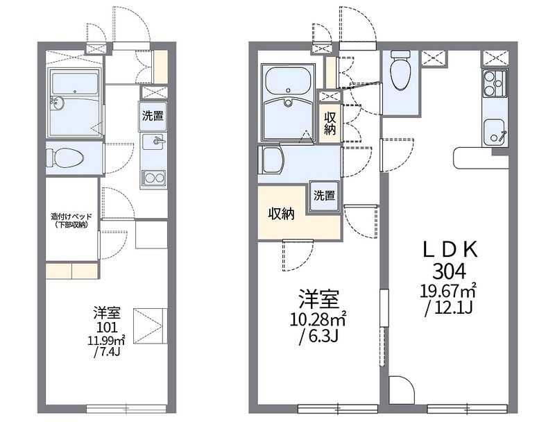 レオパレス大森北 間取図