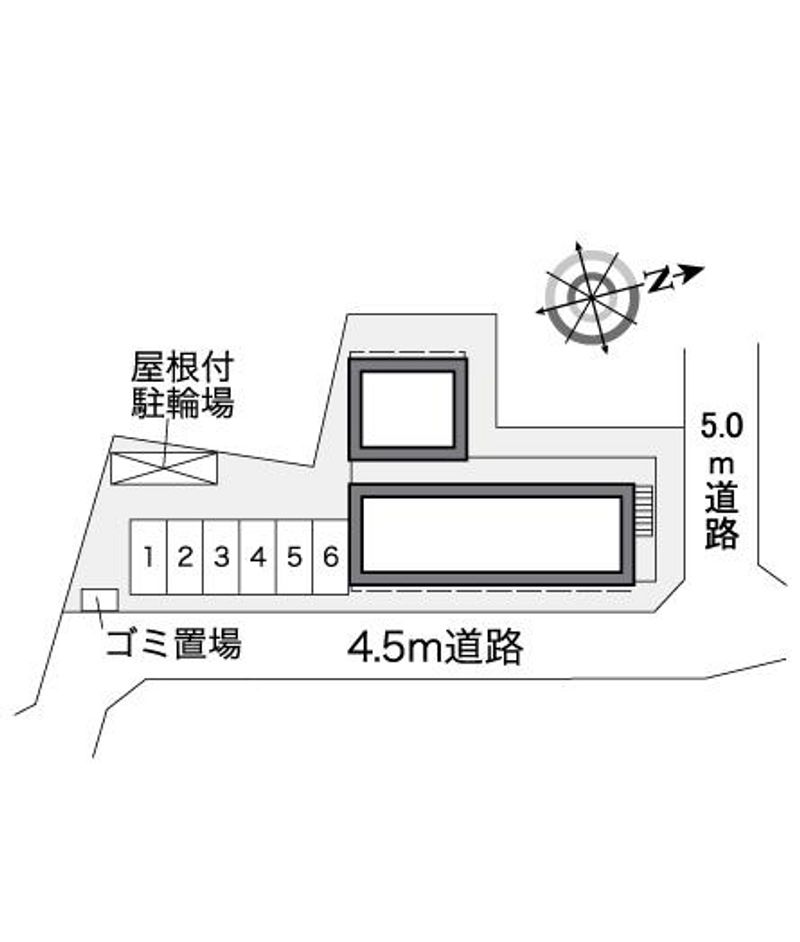 レオパレスｉ弐番館 配置図