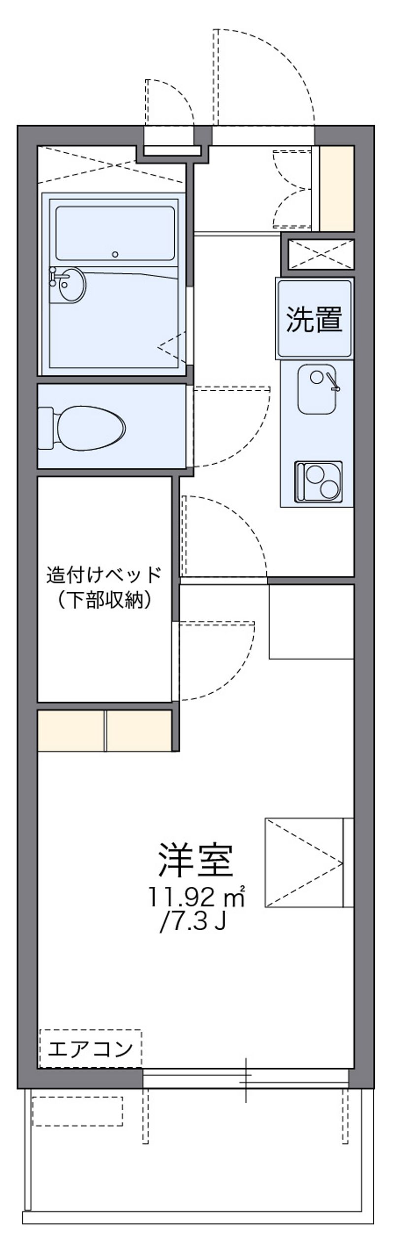 レオパレスリバーパーク菅原 間取図