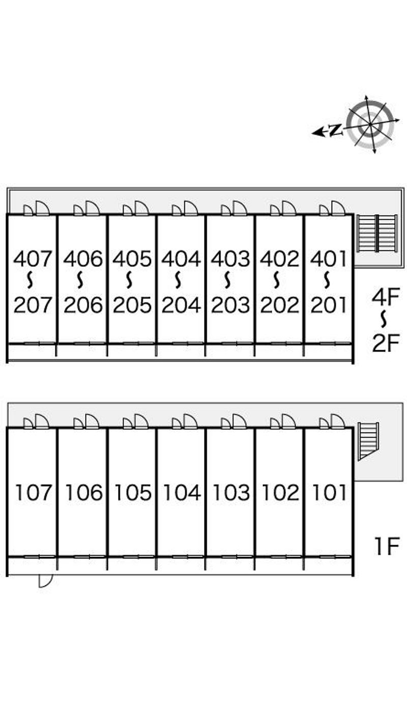 レオパレスフジⅡ 間取配置図