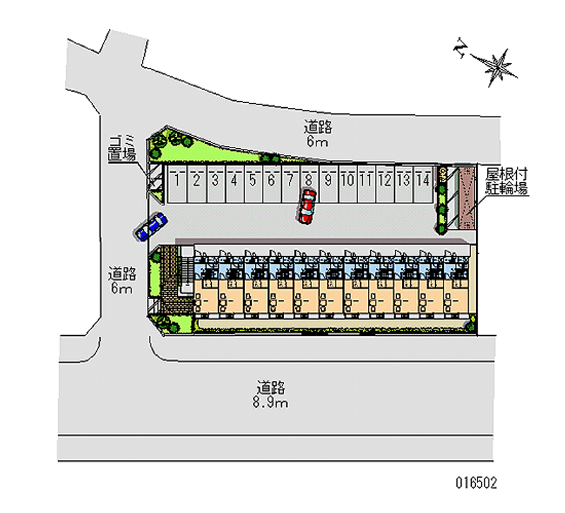 16502 Monthly parking lot