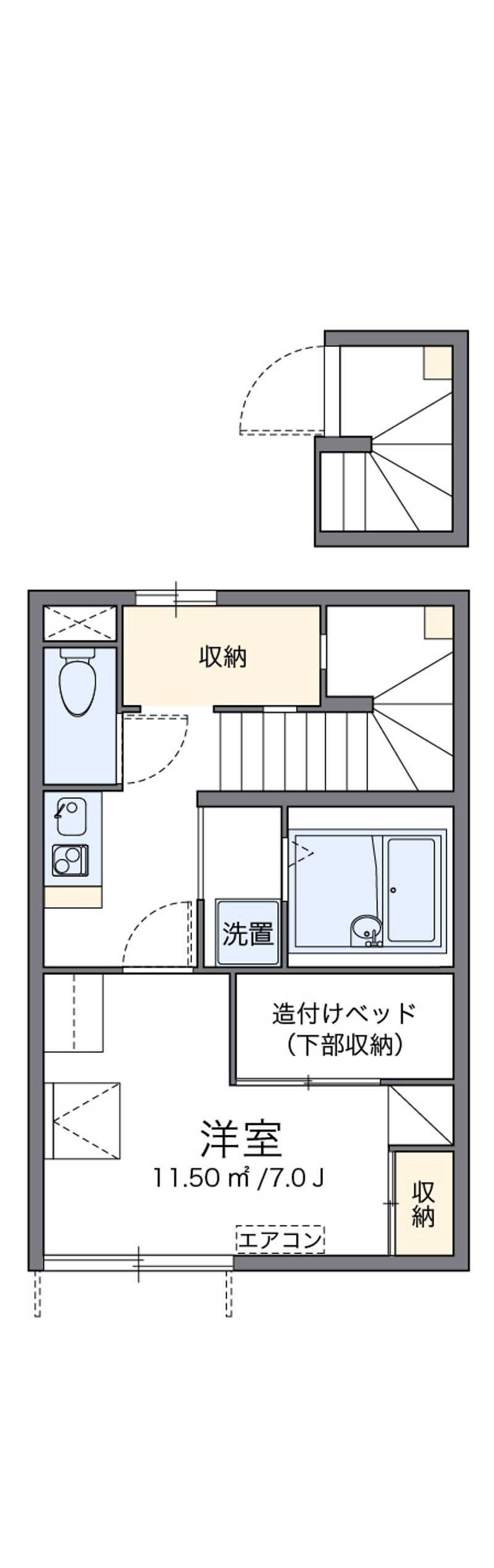レオパレスサンタマリヤウィング 間取図