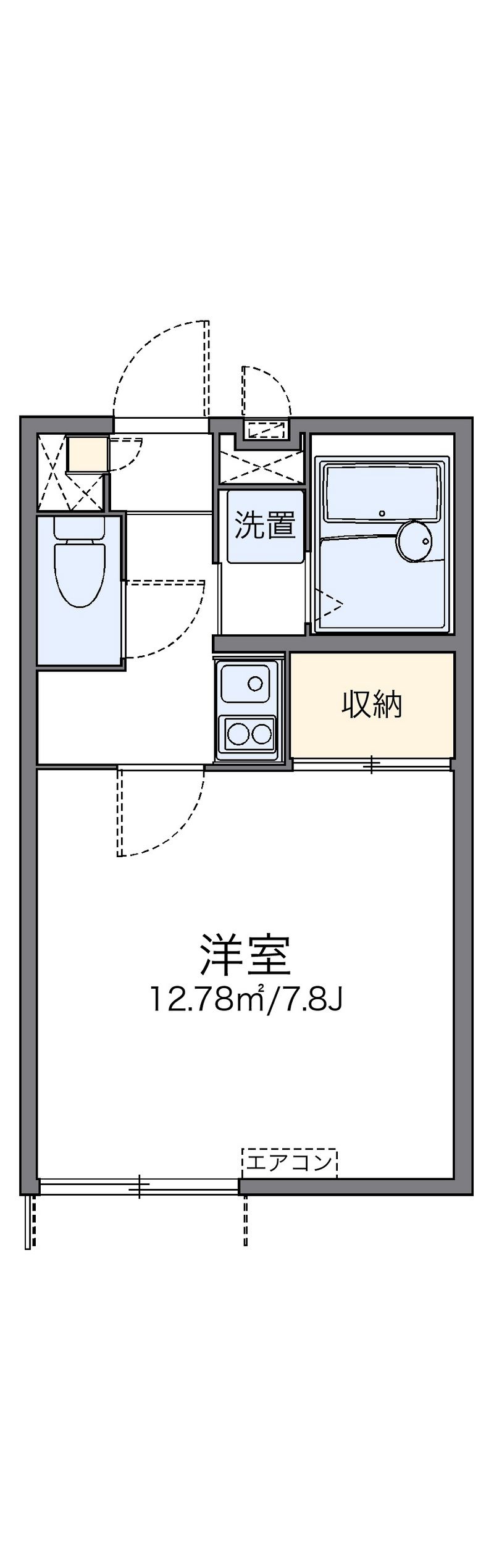 レオパレスコンセール花園 間取図