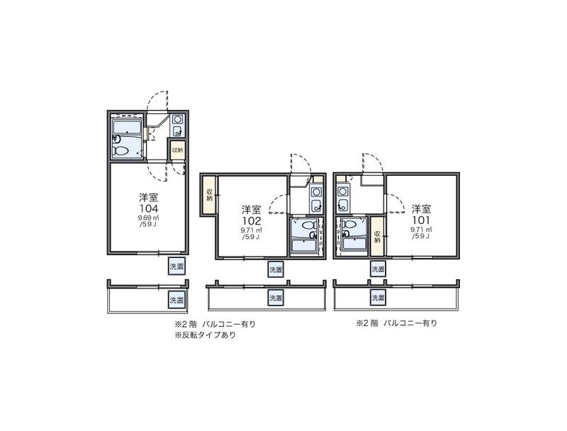レオパレス下小田井第２ 間取図