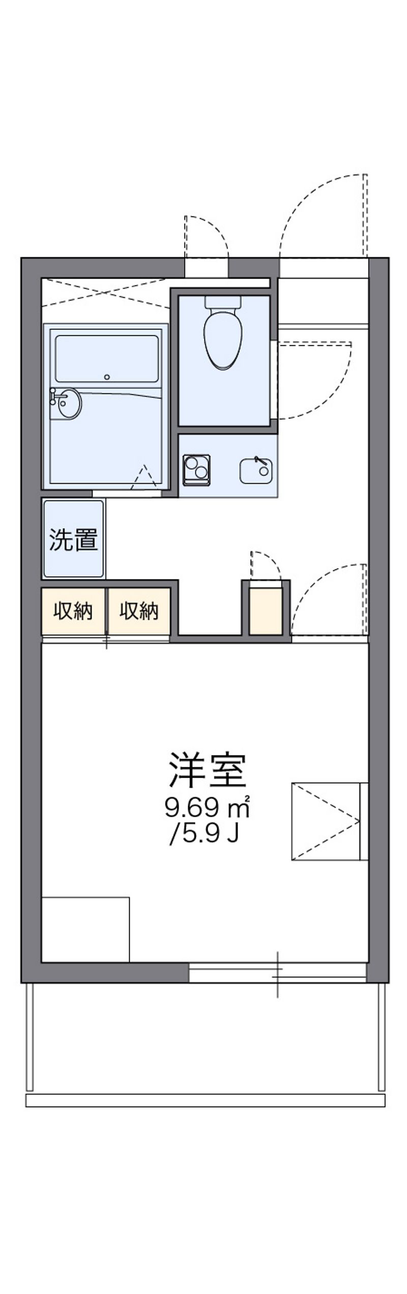 レオパレス渚 間取図