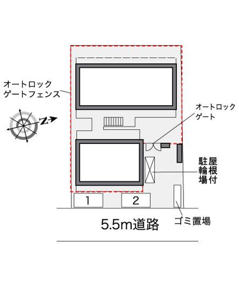 レオパレスソフィア　壱番館 配置図