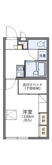 レオパレスペルラⅡ 間取り図