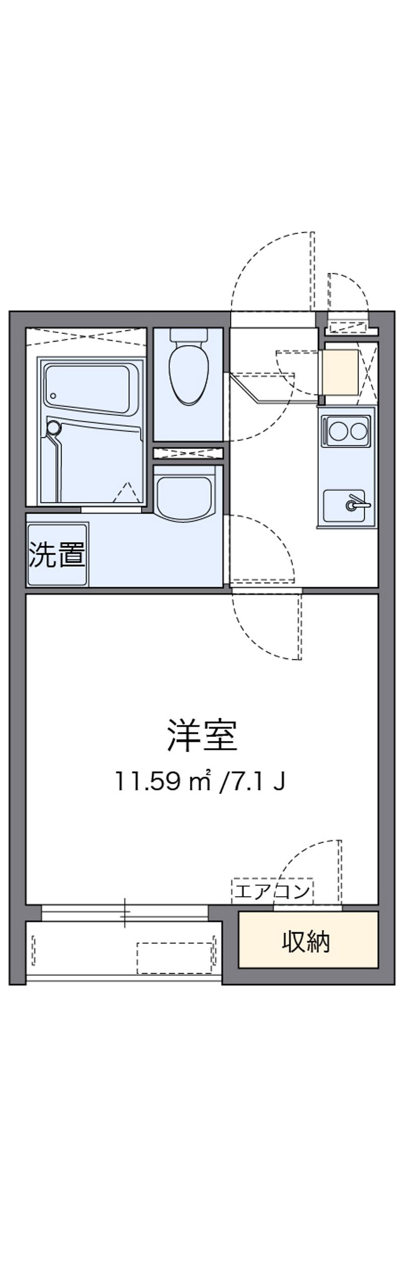 クレイノＦｒｅｅｓｉａ 間取図