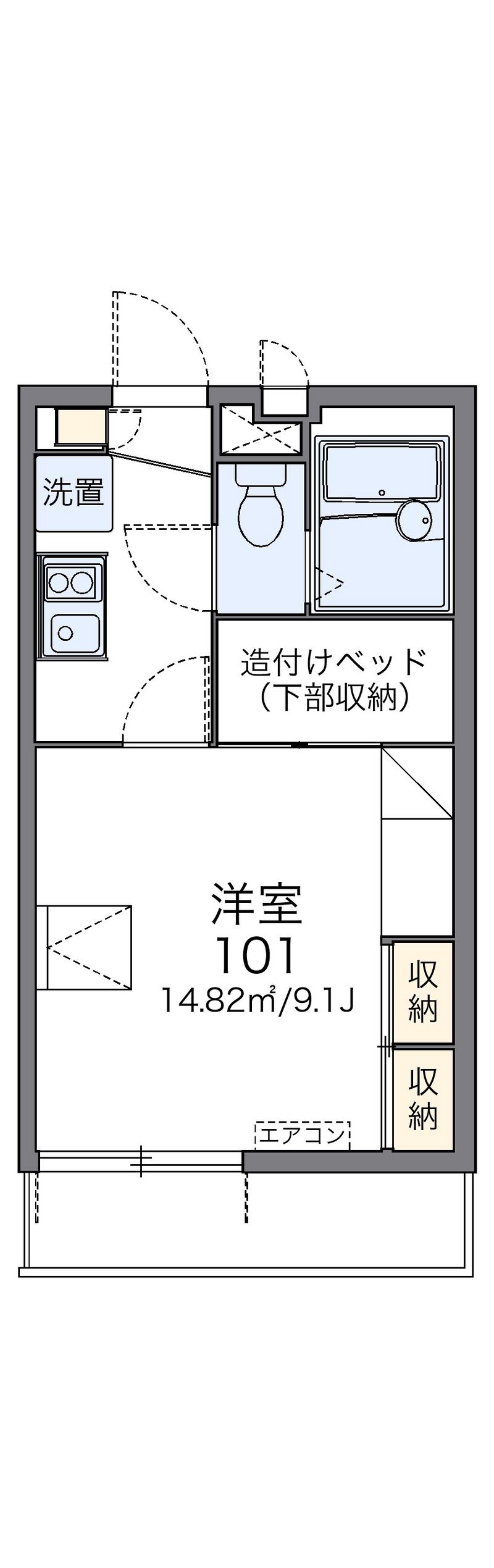 レオパレスシャトレーンⅡ 間取図
