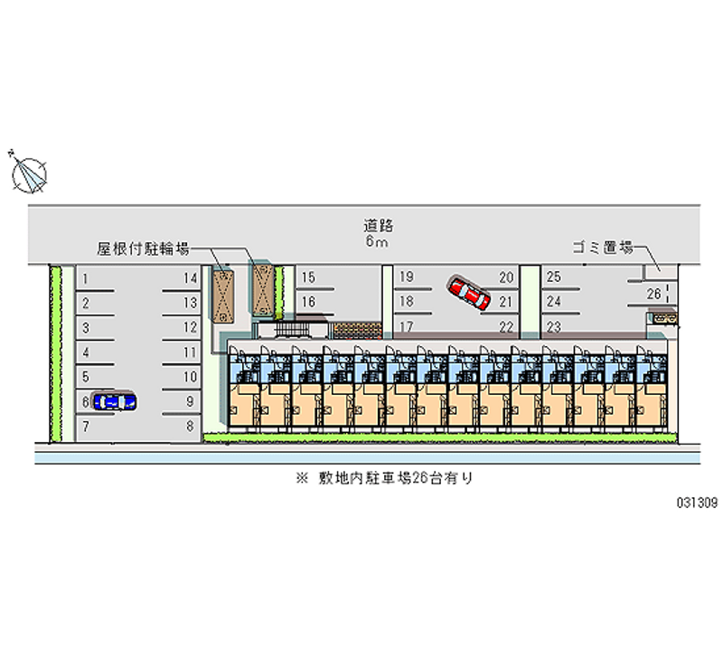 レオパレスレイクサイド　ライフ 月極駐車場