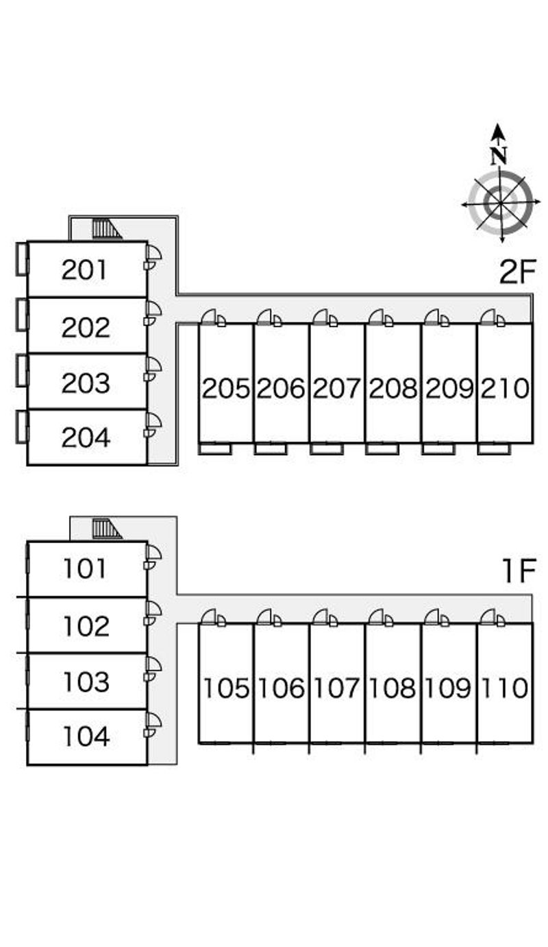 レオパレスまつき 間取配置図