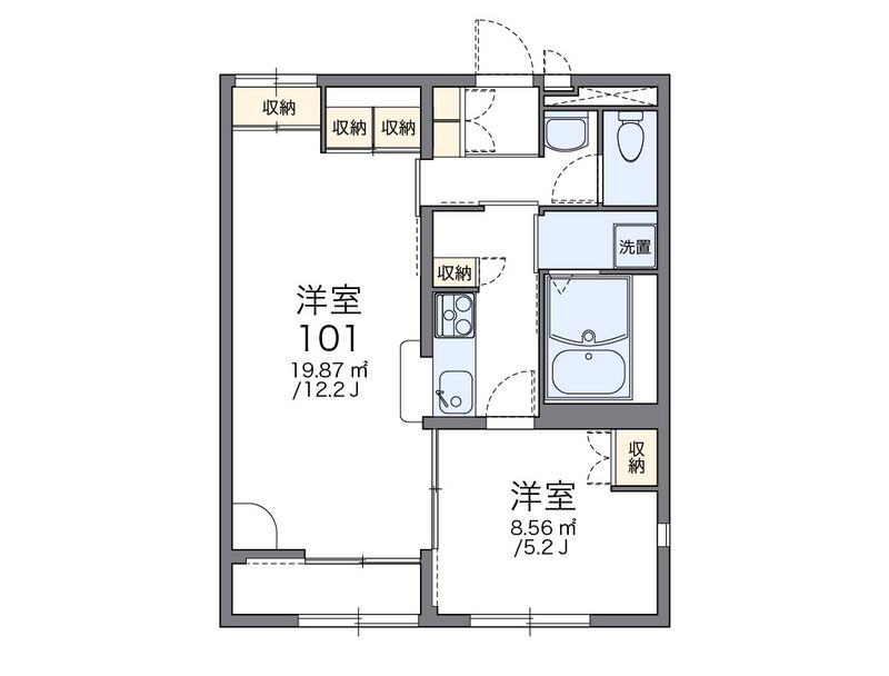 レオパレスサニーたか 間取図