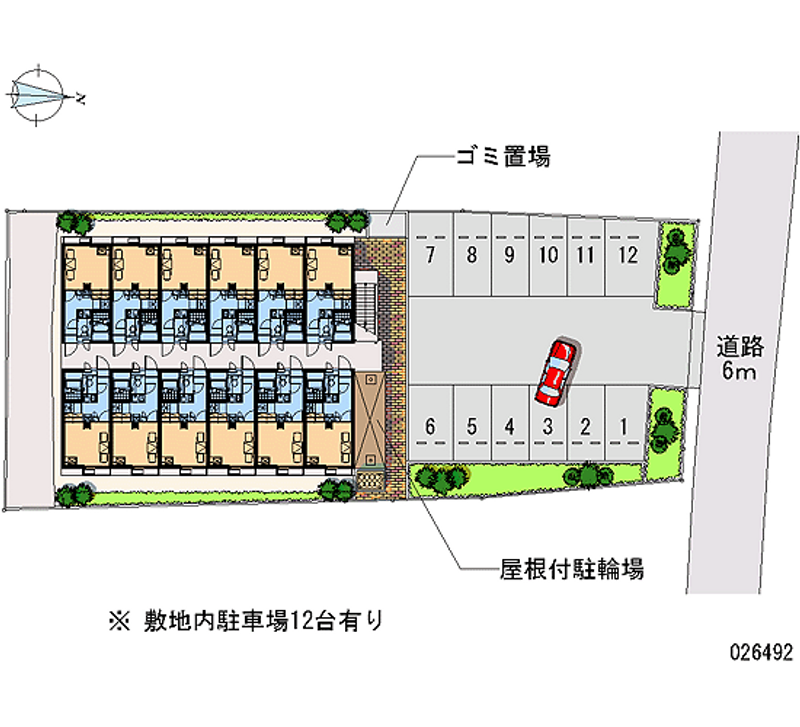 レオパレスＩＲＩＳＣＯＵＲＴ 月極駐車場