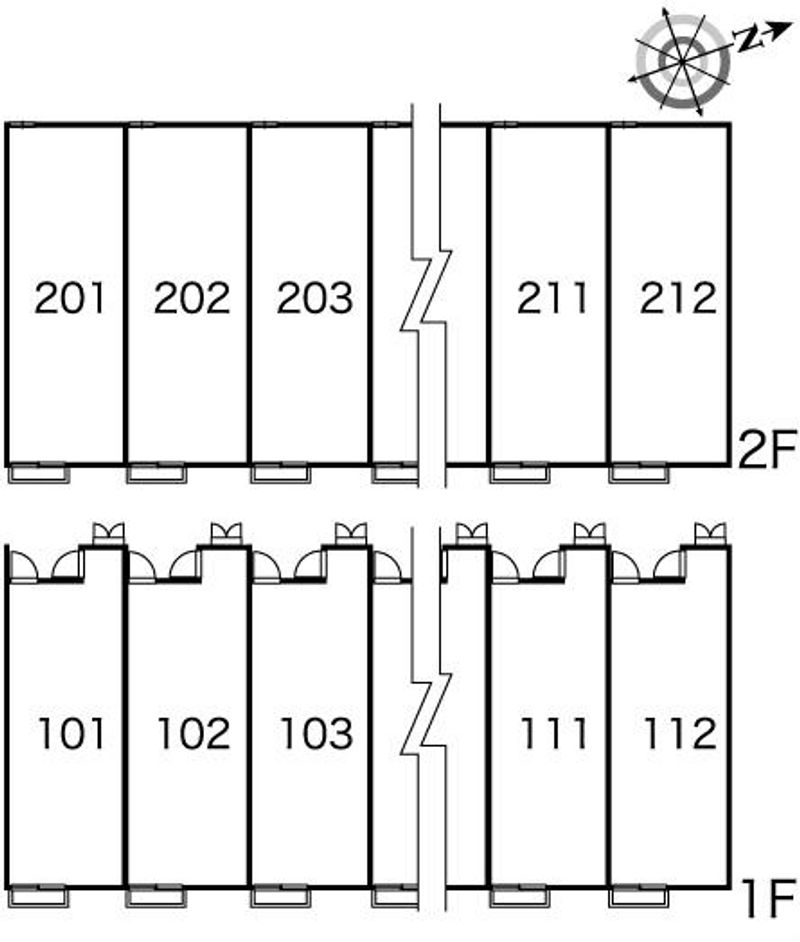 レオパレス仙港ＳＫⅠ 間取り配置図