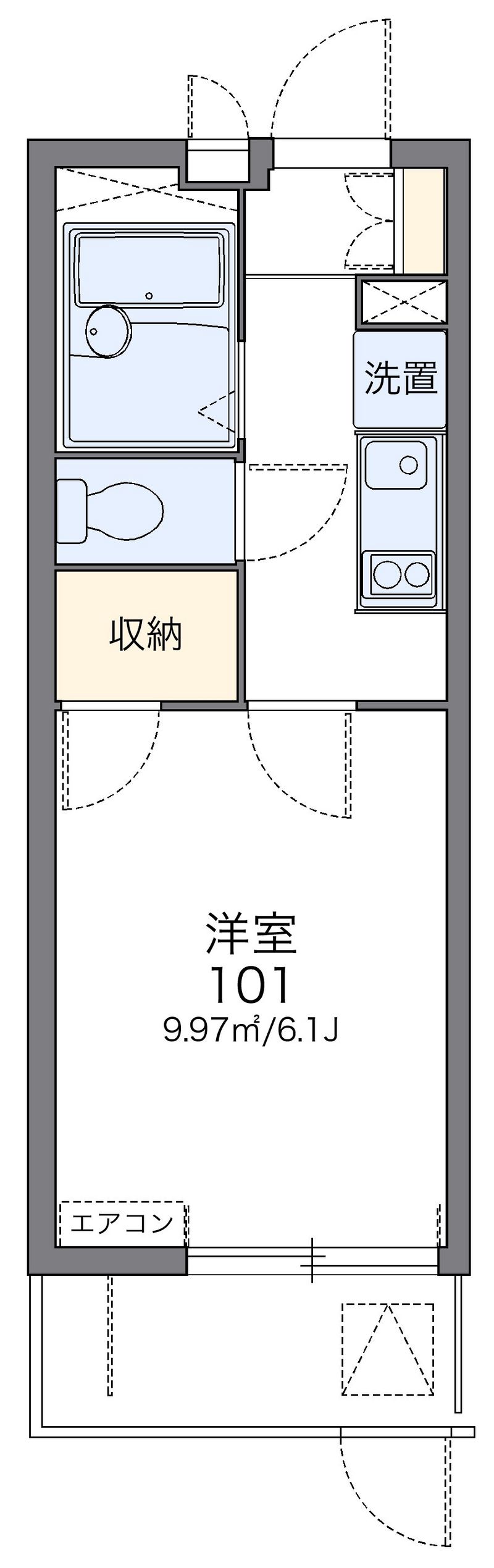 レオパレスリバービレッジ 間取図