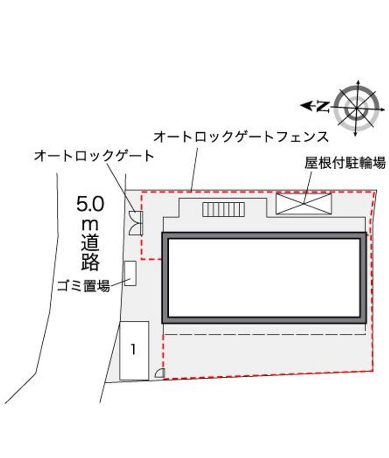 レオパレスプレステージ三津屋Ⅱ 配置図