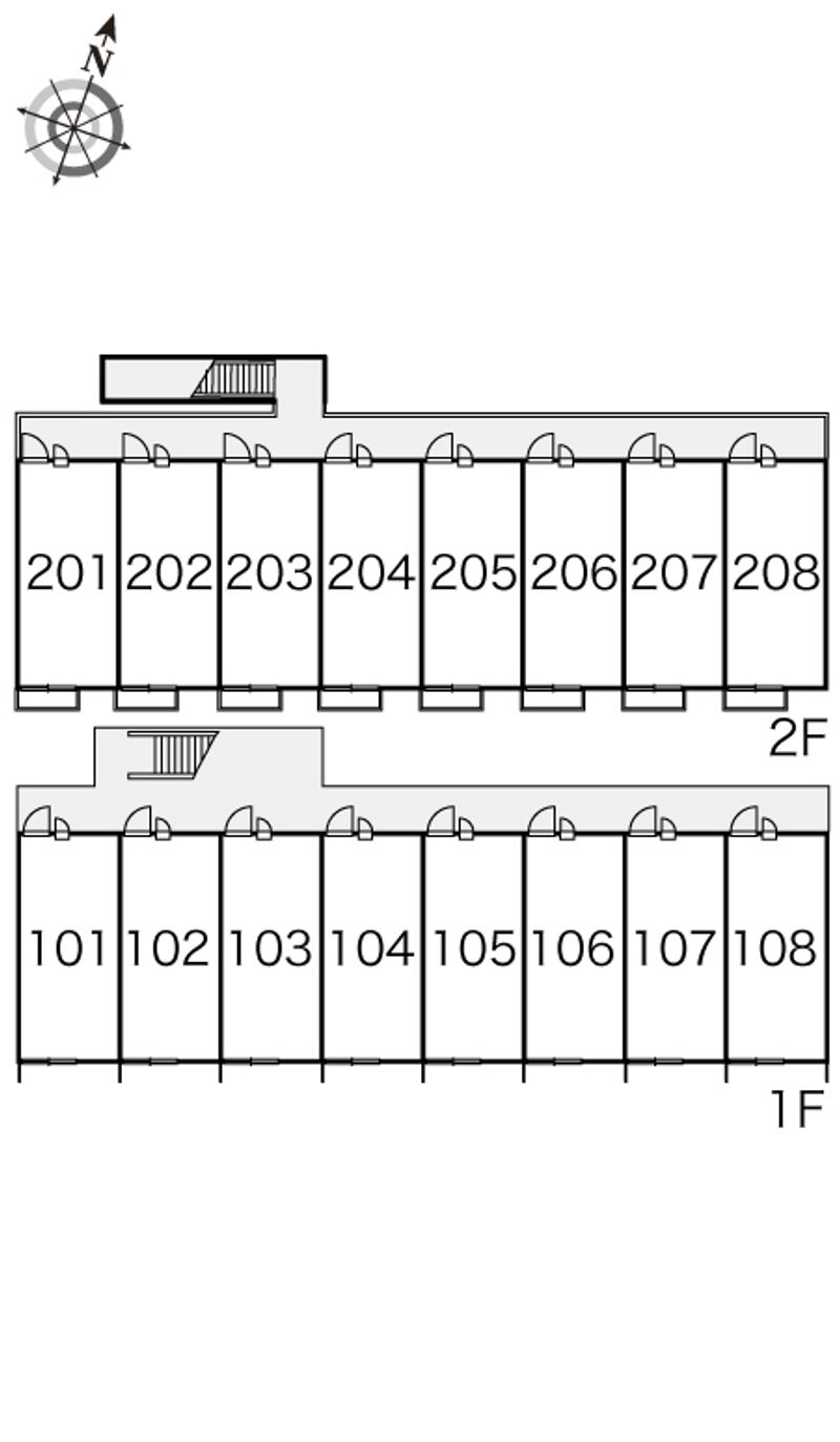 レオパレスフェルト２ 間取配置図