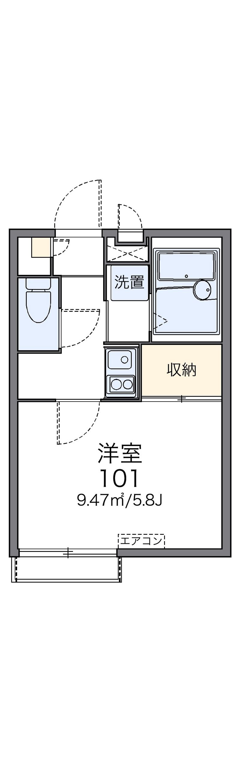 レオパレス平和台 間取図
