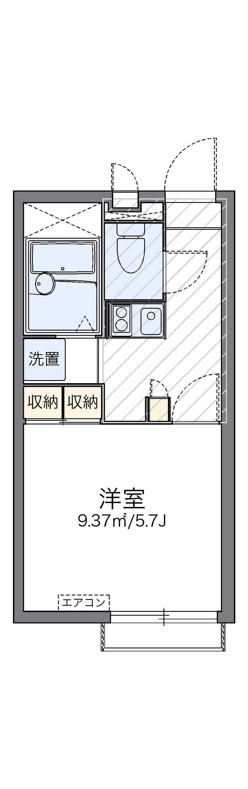 レオパレス六条 間取図