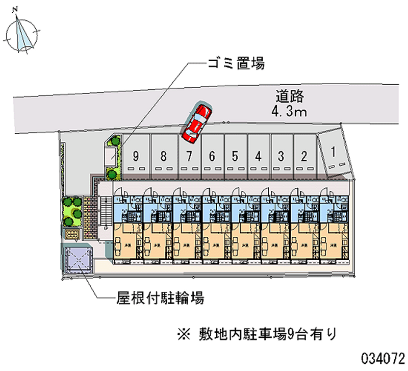 レオパレスボヌールメゾン 月極駐車場