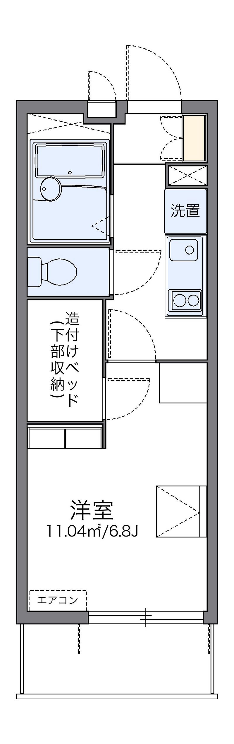 レオパレスアルカディア北矢名 間取図