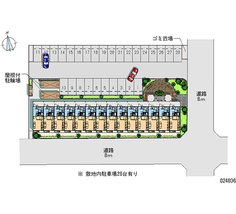 レオパレスハーモニー 月極駐車場