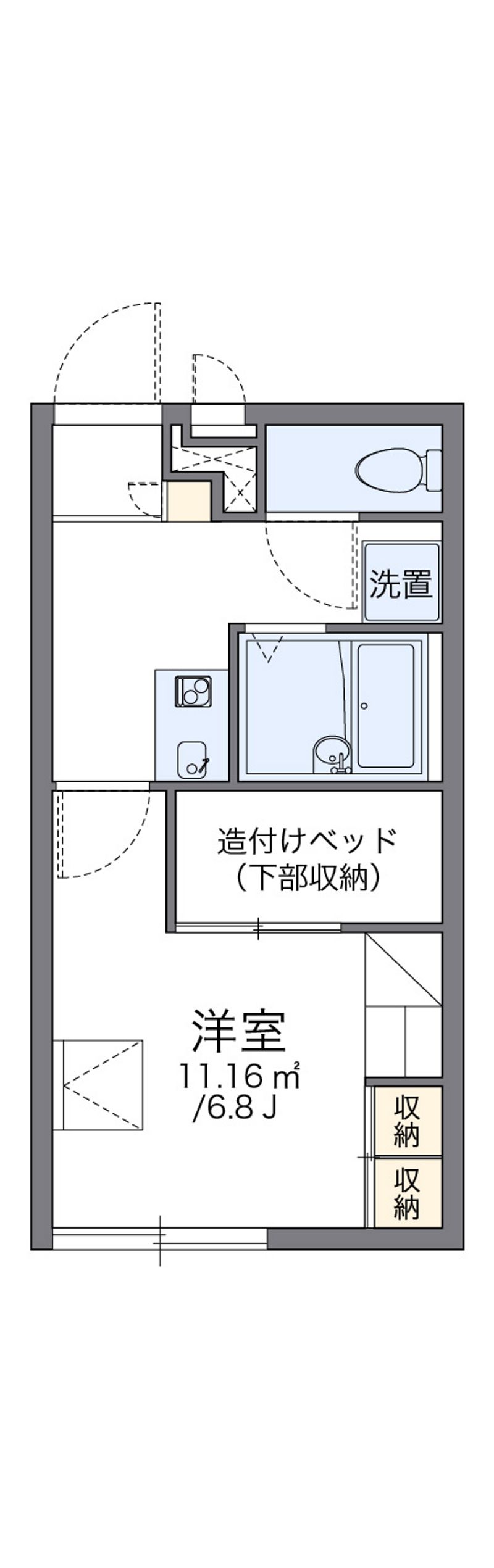 レオパレスヴィレッジ殿城 間取図
