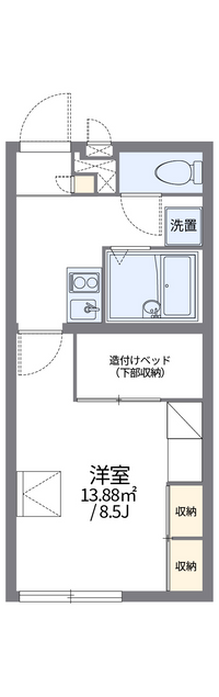 レオパレス比叡尾 間取り図